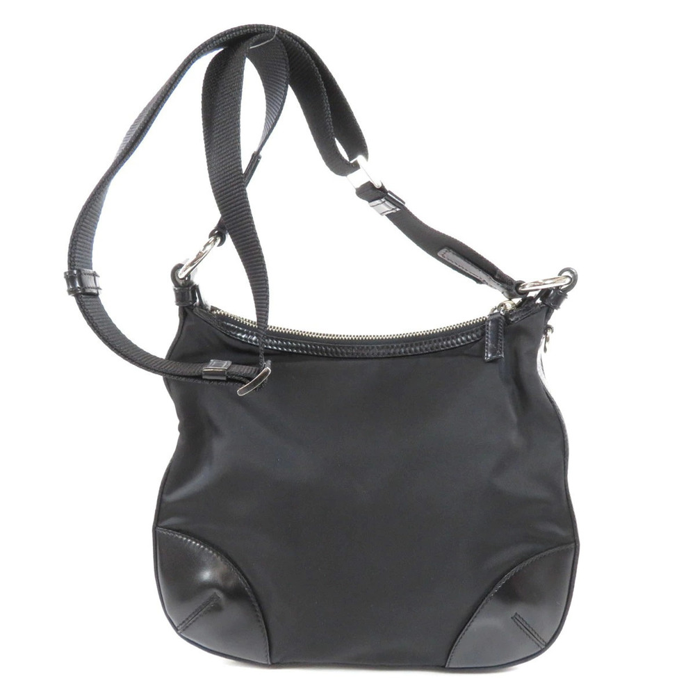 Prada Tessuto bag Plate shoulder Crossbody Black